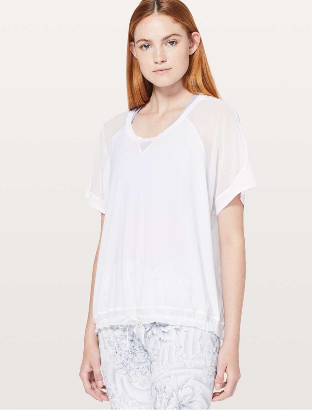 lululemon athletica White Sheer-Panel Final Count Tee